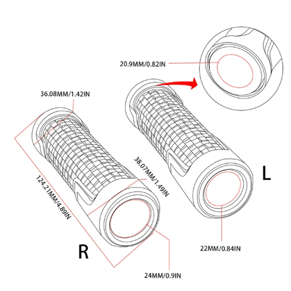 Terminali manubrio universali 22mm per Yamaha TMAX 560